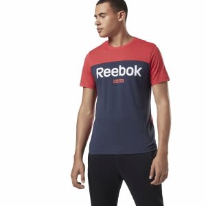 Reebok Training Essentials Linear Logo T Shirt Herren - Rot - DE 735-CYS